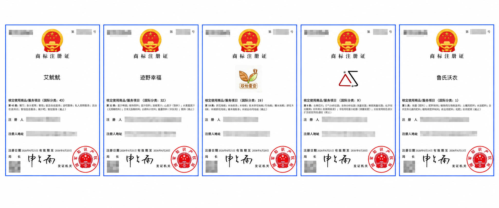 黔西南布依族苗族自治州岚木**明源教育咨询有限公司公开证书图片，已打码，仅供参考，与虚拟客户资料无对应关系